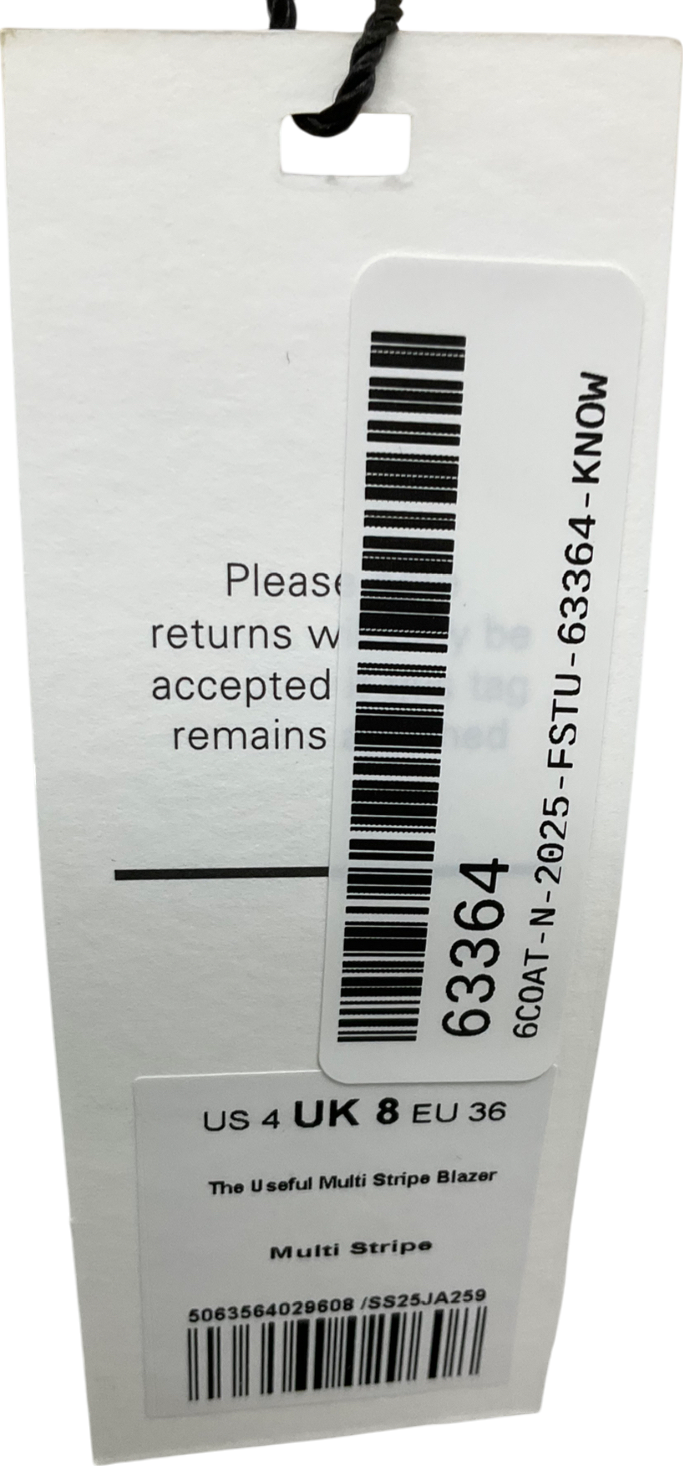 ME + EM Cream The Useful Multi Stripe Blazer UK 8