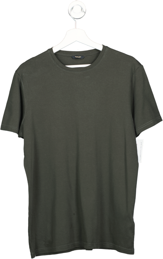 Massimo Dutti Green 100% Cotton Medium Weight T Shirt UK L