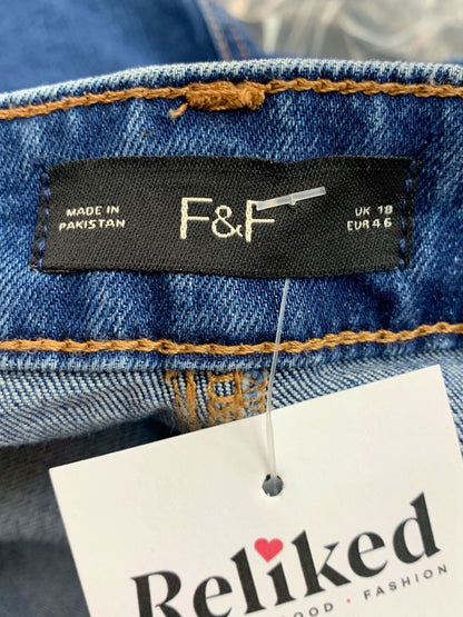 F&F Blue Denim Skirt UK 18