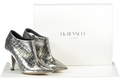 LK Bennett Silver Metallic Heeled Ankle Boots BNIB UK 4 EU 37 👠