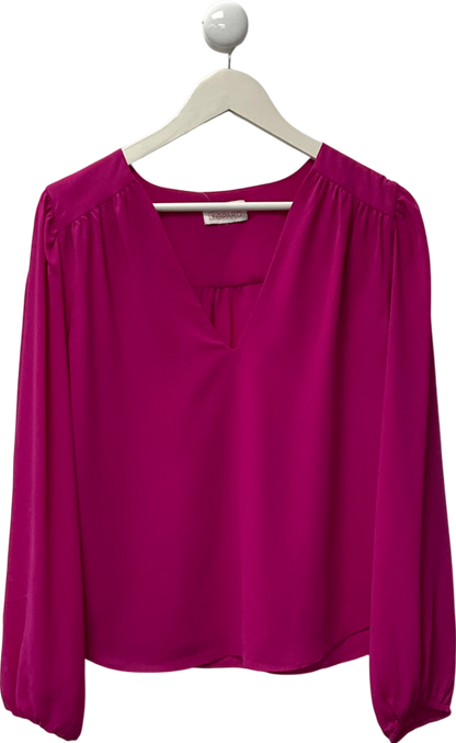 Dancing Leopard Pink Lyma Blouse In Solid Magenta UK 10