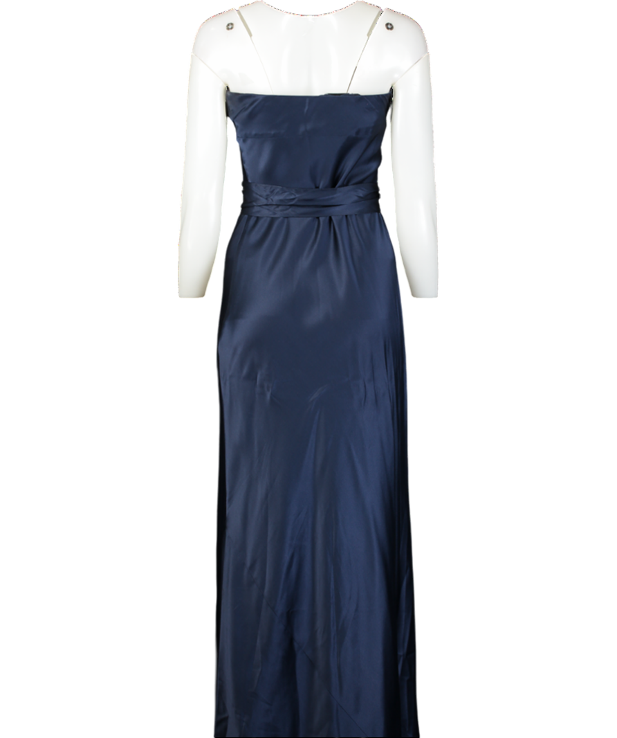 Reformation Blue Silk Maxi Dress UK M