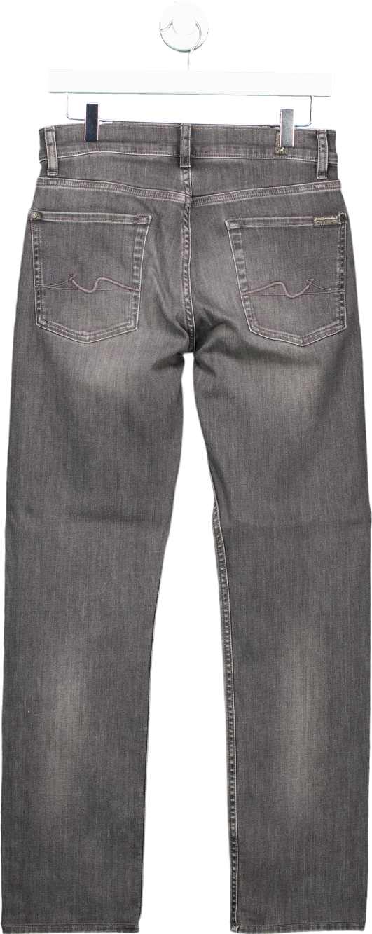 7 For All Mankind Grey Slimmy Jeans UK 29W