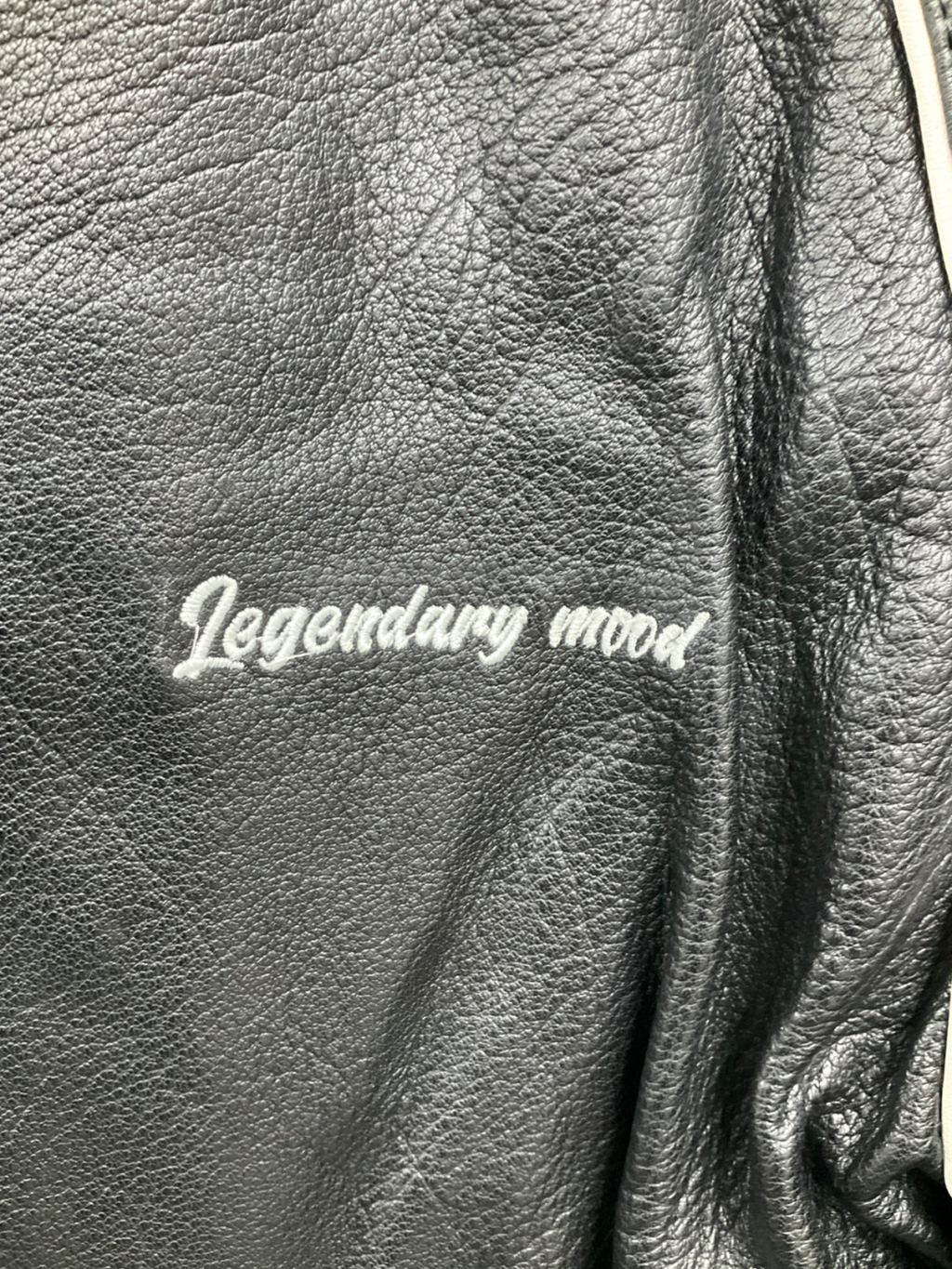 ZARA Black Legendary Mood Oversized Leather Varsity Jacket UK M