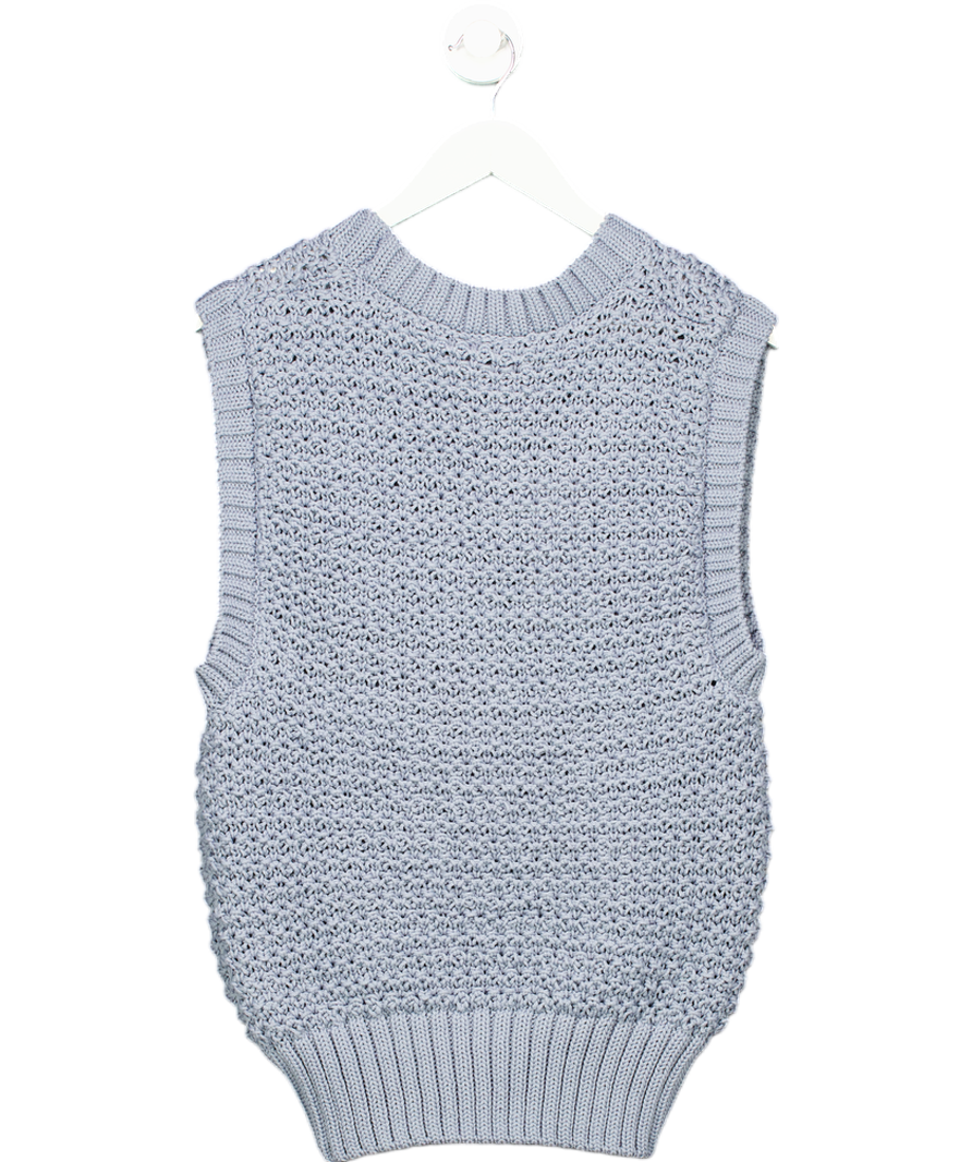 Varley Blue Adie Recycled Crocheted Vest UK M