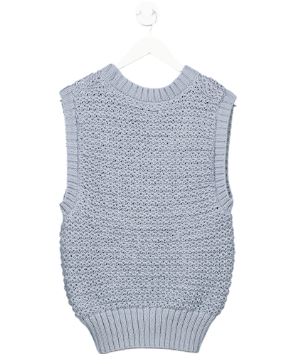 Varley Blue Adie Recycled Crocheted Vest UK M