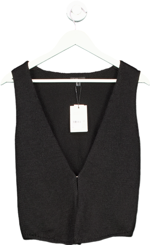 Nobody's Child Black Knitted Waistcoat UK S