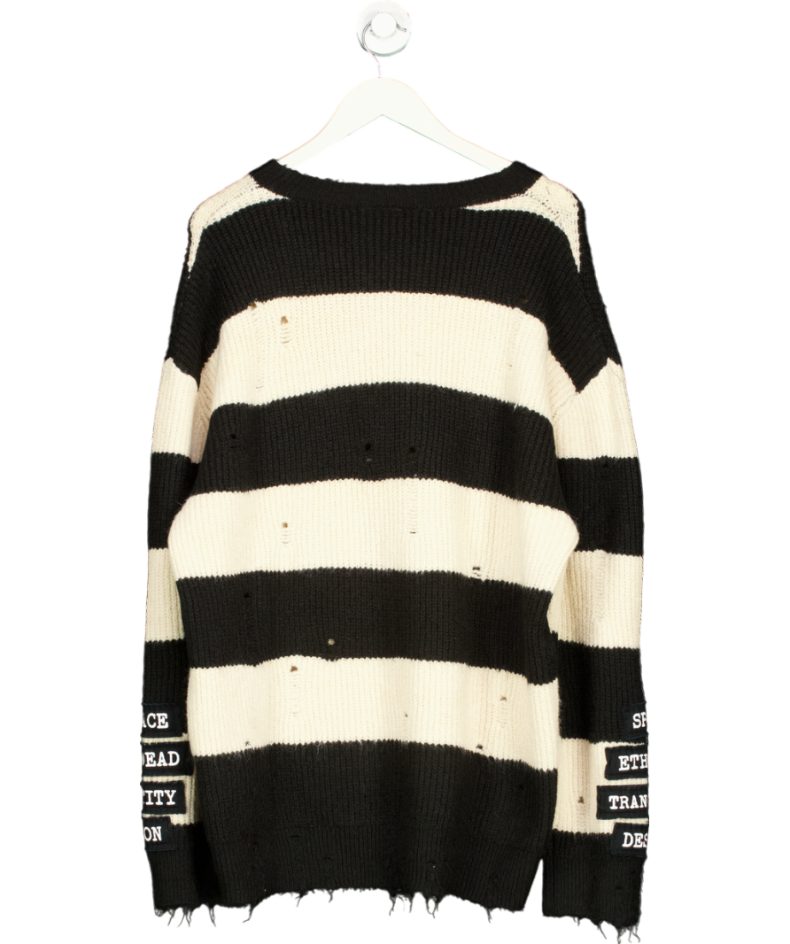 Drop Dead Black Lounge Act Striped Jumper UK XXL