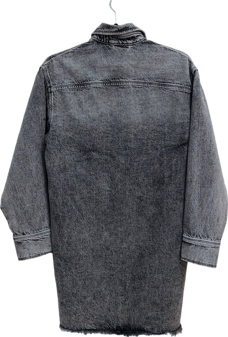 AllSaints Grey Denim Shirt Dress UK Small