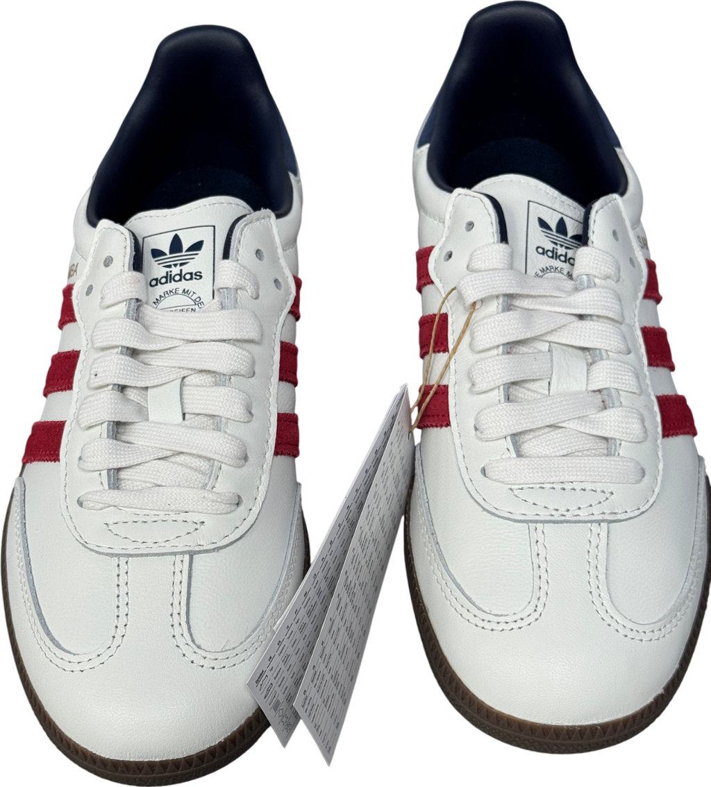adidas White Adidas Samba Og Core White, Team Victory Red & Night Indigo Trainers UK 4.5 EU 37.5 👠