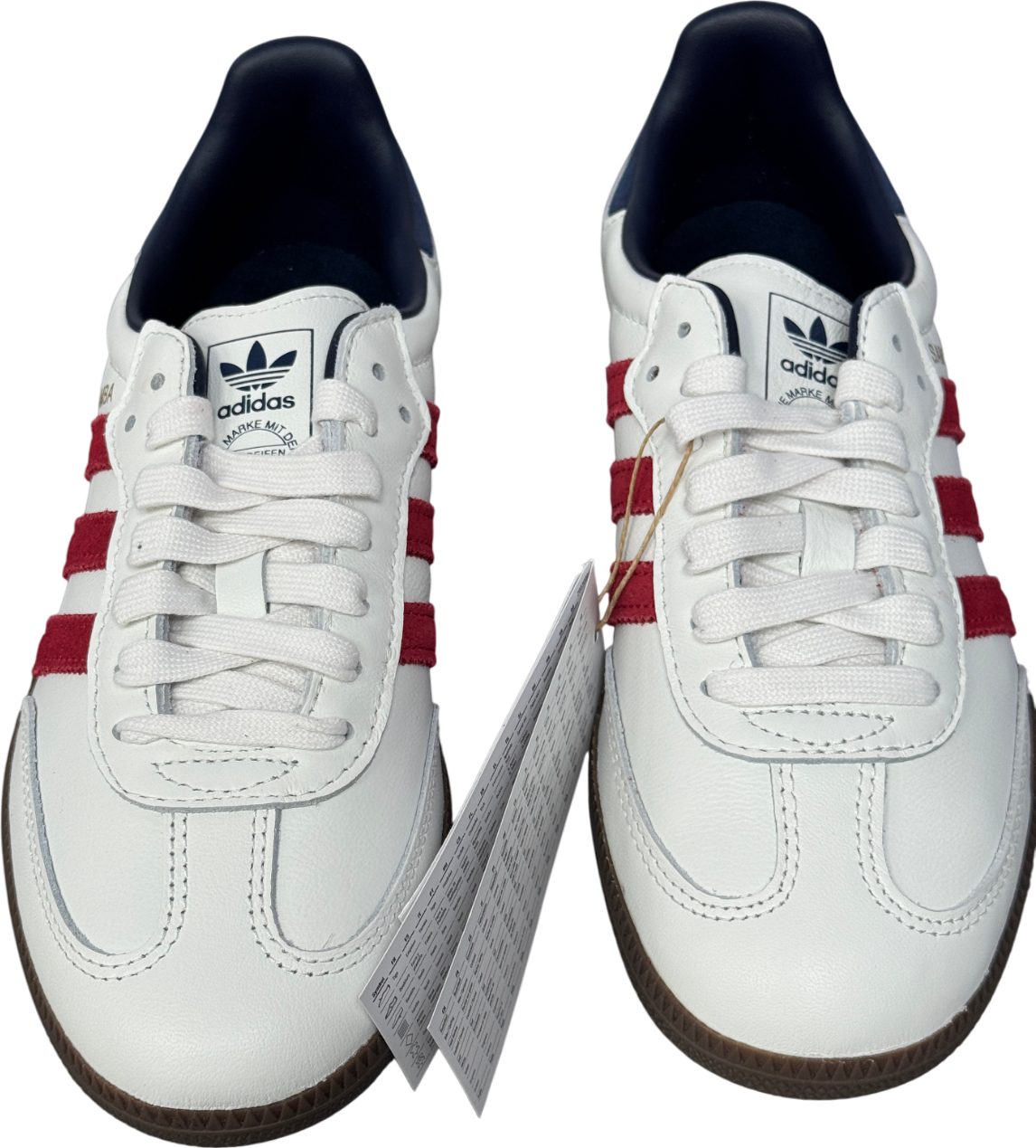 adidas White Adidas Samba Og Core White, Team Victory Red & Night Indigo Trainers UK 4.5 EU 37.5 👠