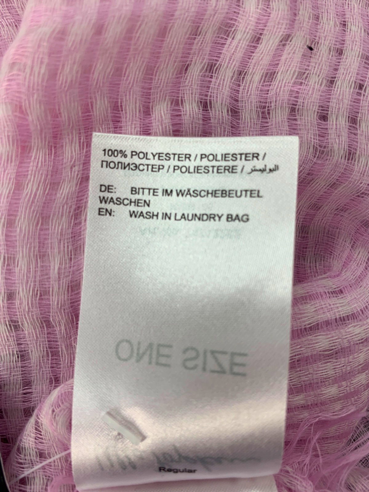 Ulla Popken Pink Striped Scarf One Size