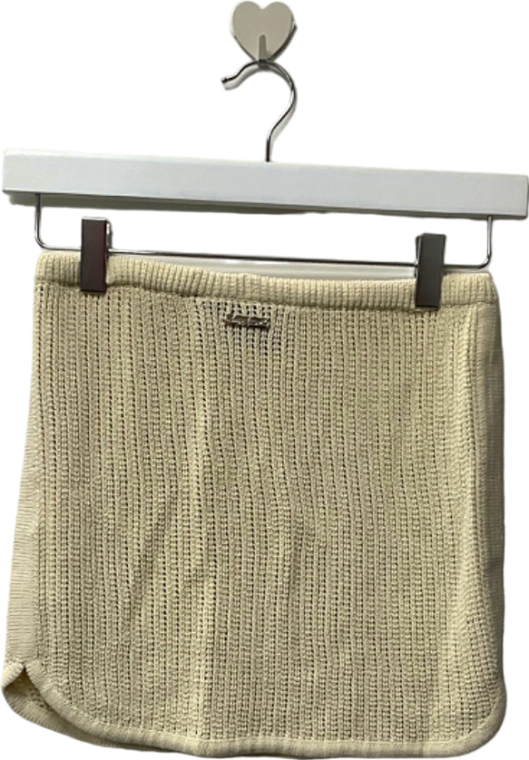 The Couture Club Beige Knitted Skirt UK 6