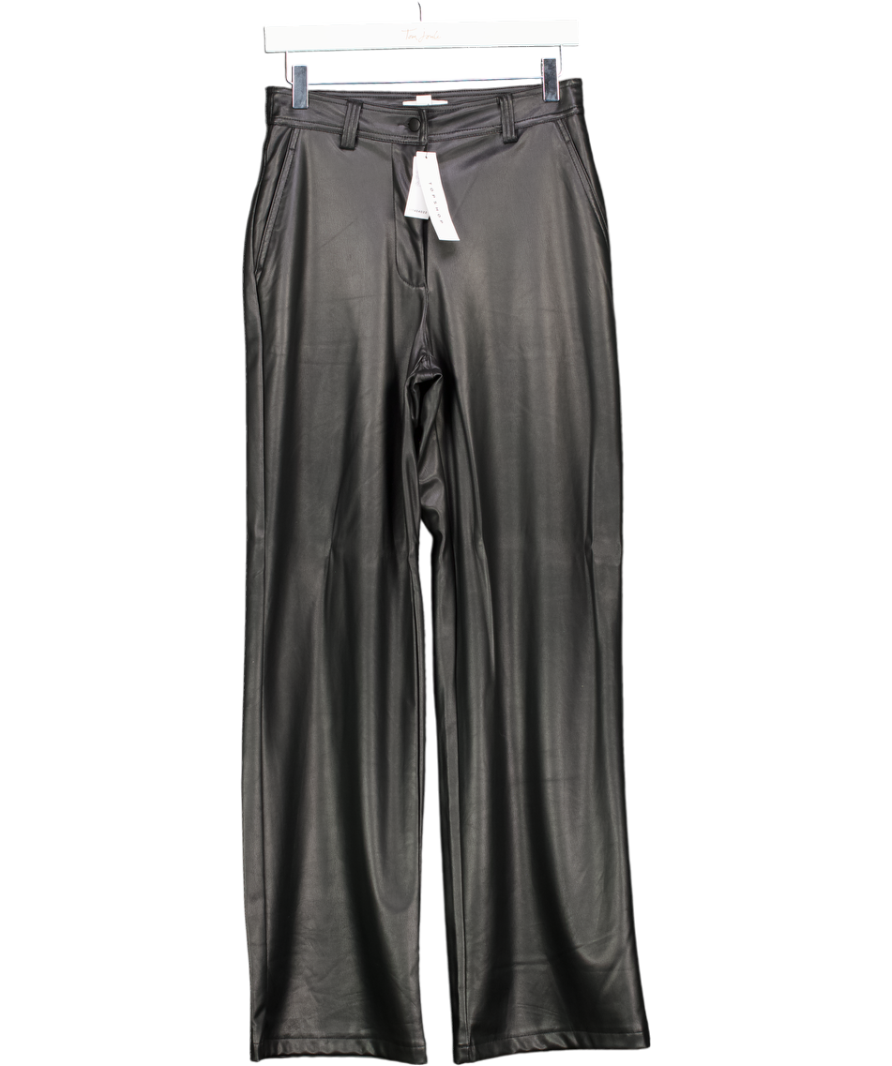 Topshop Black Butter Soft  Faux Leather Jeans UK 10