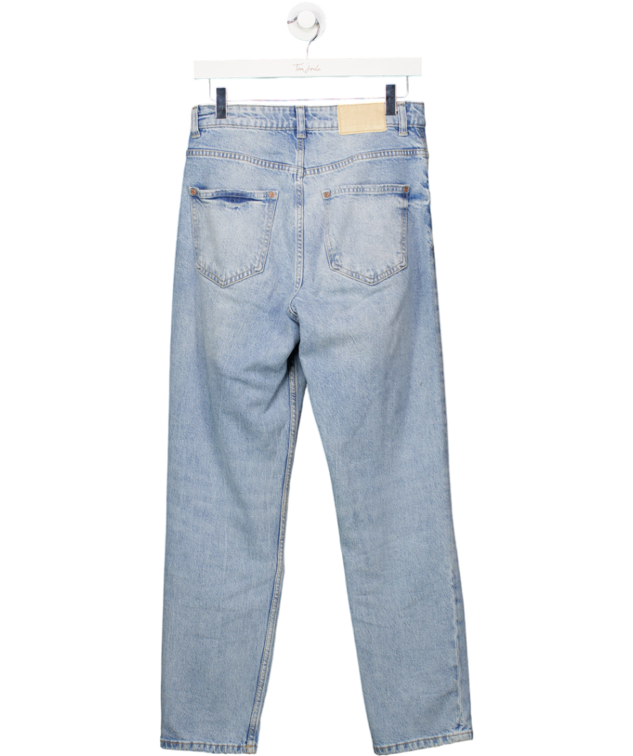 ZARA Light Blue High Waisted Mom Jeans UK 10