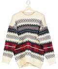 Peregrine Multicoloured Patterned Crewneck Knit UK M