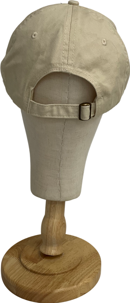 Another Version Beige Cotton Baseball Cap One Size