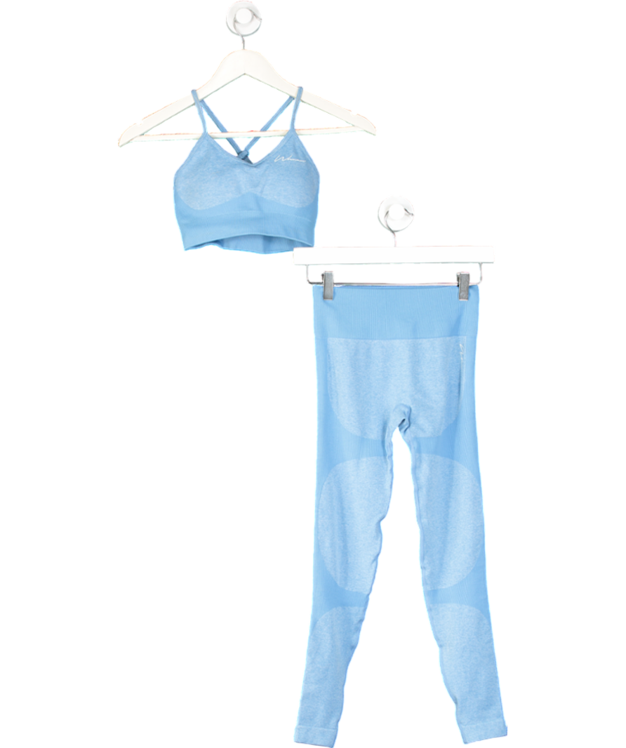 boohoo Blue Crop Top And Leggings Set UK S