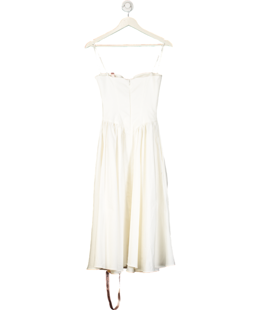 House of CB White Samira Corseted Midi Dress UK S