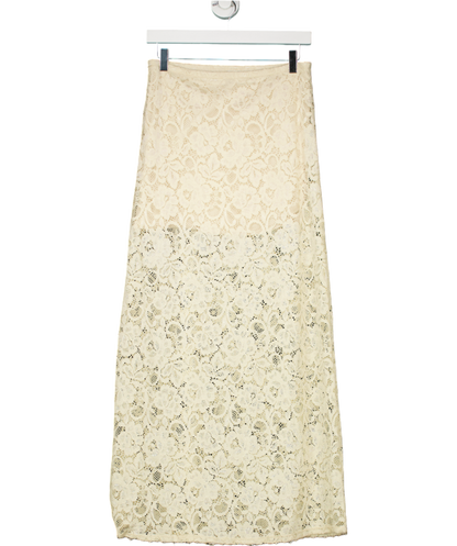 Charli Cream Alba Lace Maxi Skirt UK M/L