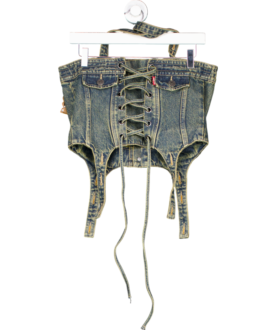 LEVI'S X Andersson Bell Blue Corset Top UK L