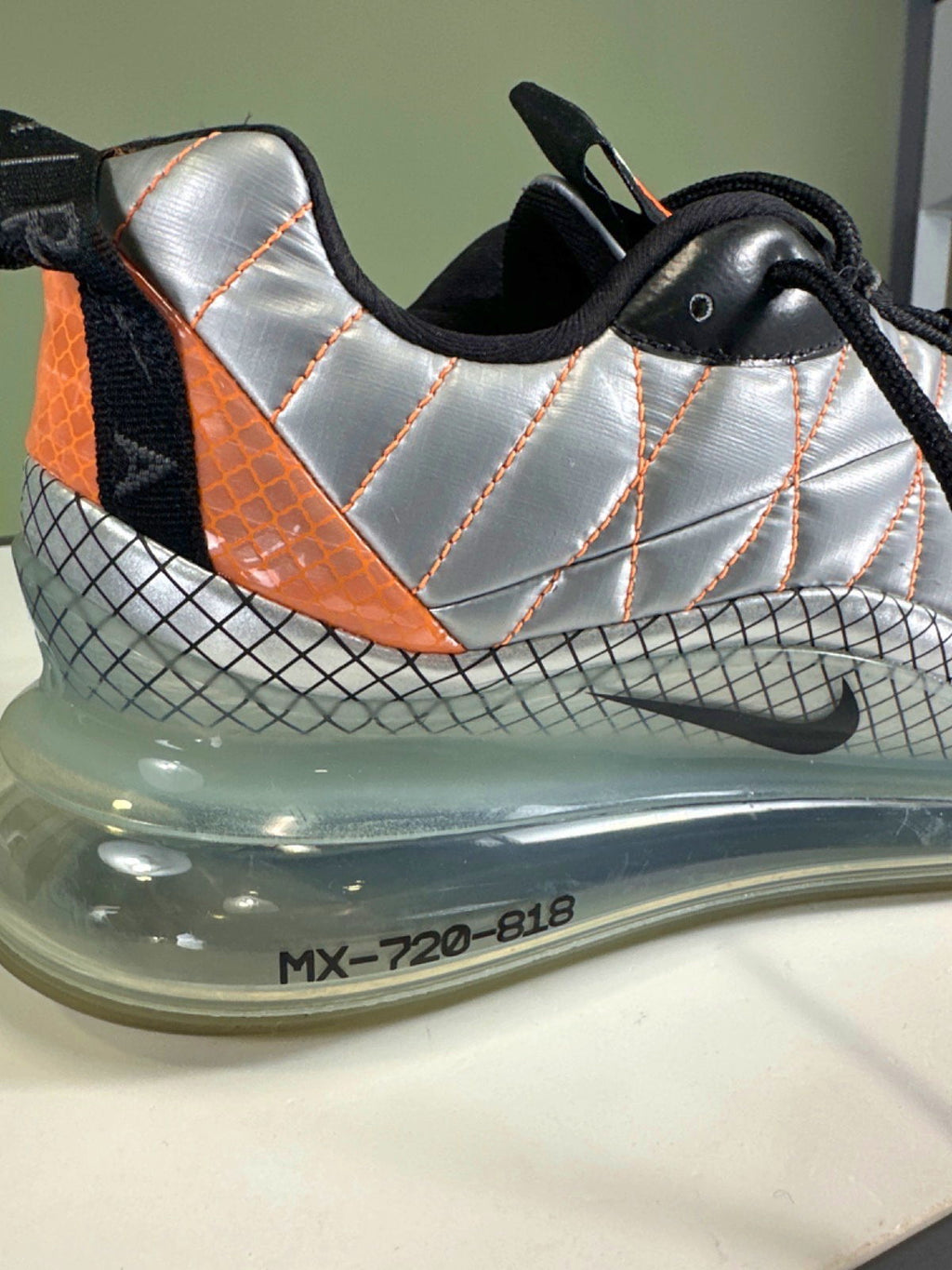 Nike Air Max 720-818 Metallic Silver Trainers UK 9