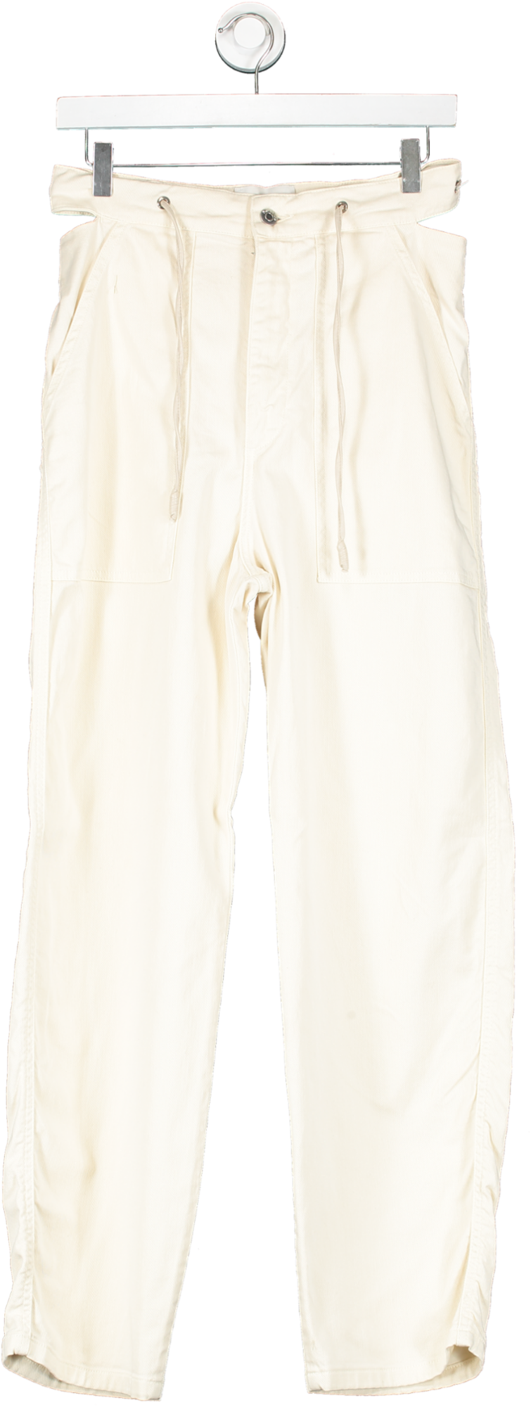 Nanushka Cream Cut Out Jeans UK M