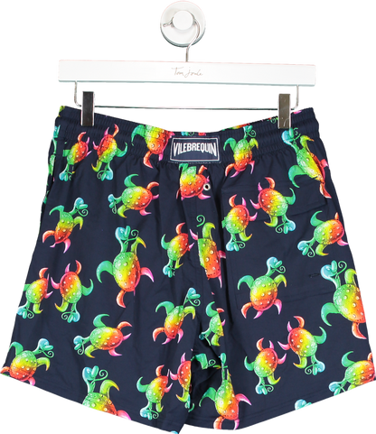 Vilebrequin X Kenny Scharf Ltd.Edition Blue Moorise Turtle Print Swim Shorts UK L