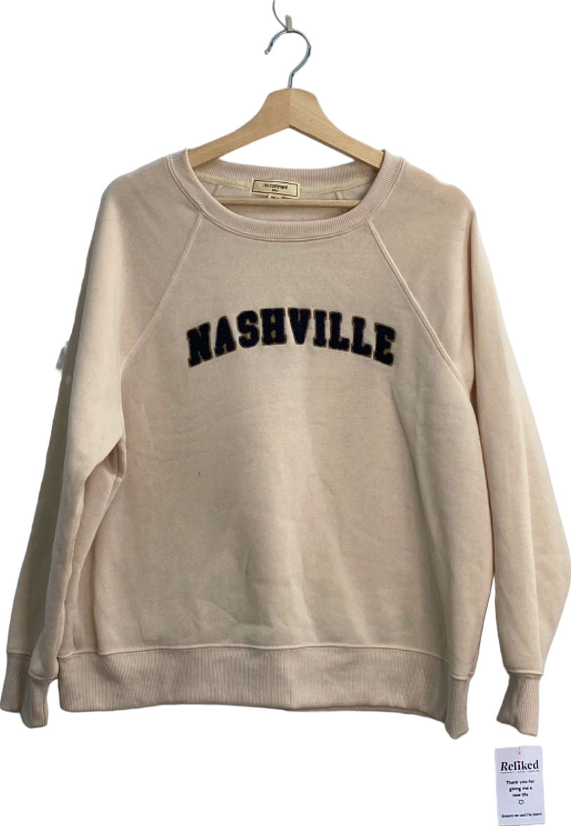 No Comment Beige Nashville Sweatshirt UK Medium