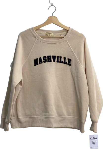 No Comment Beige Nashville Sweatshirt UK Medium