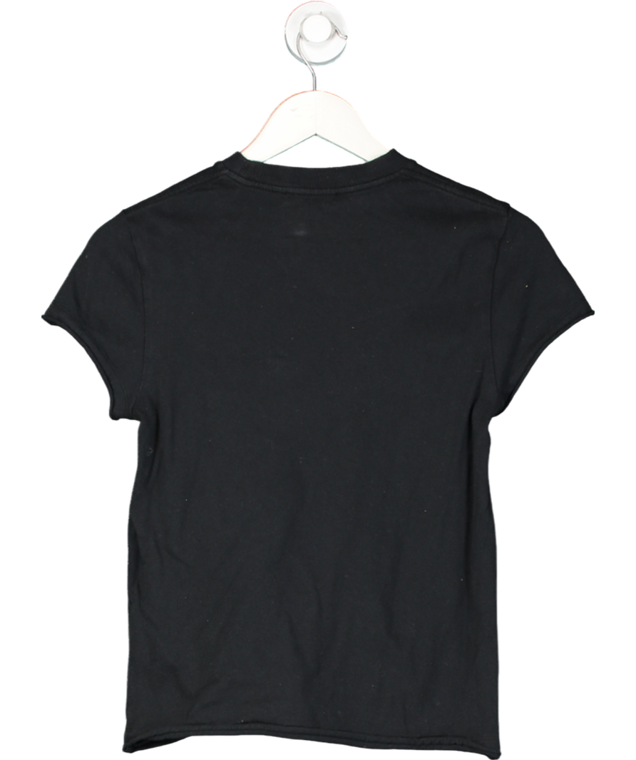 Acne Studios Black Crochet Embellished Logo Tee UK XS