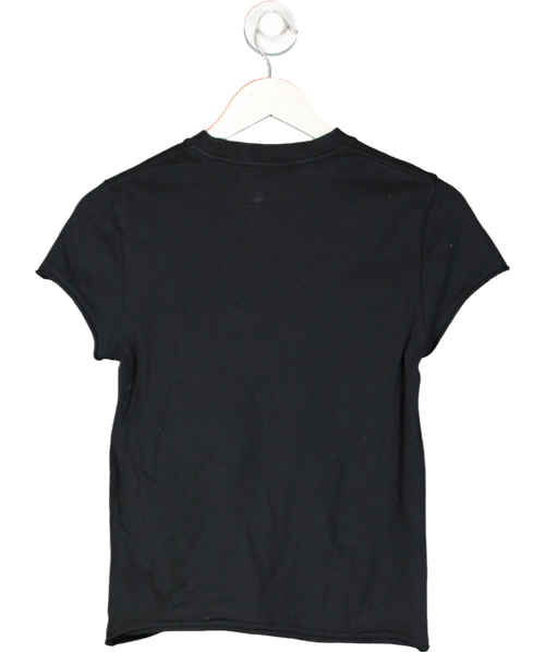 Acne Studios Black Crochet Embellished Logo Tee UK XS