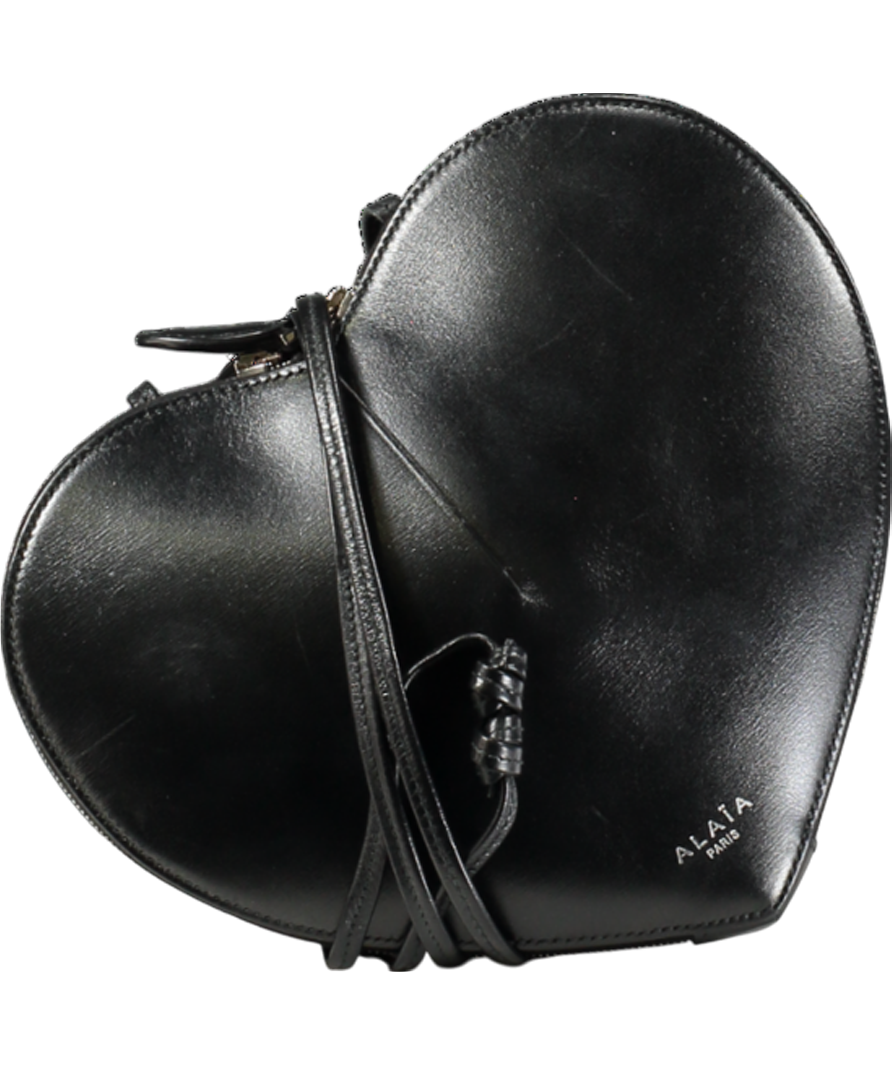 ALAIA Black Le Cœur Heart Shaped Bag In Calfskin