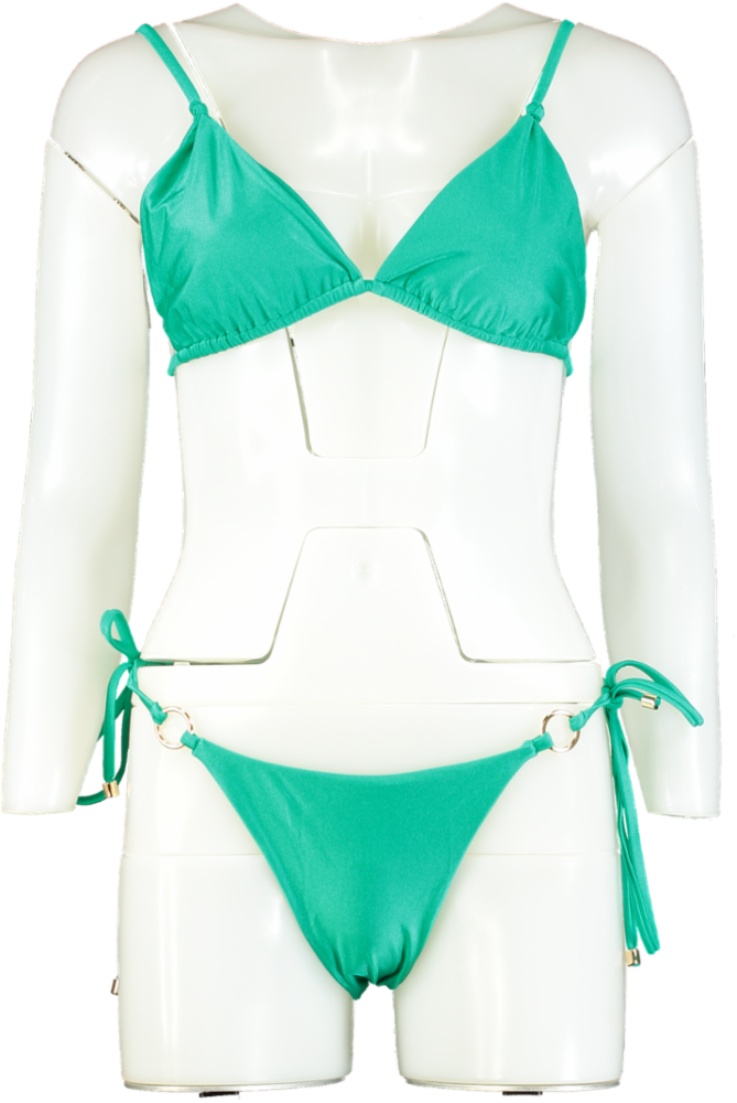 Green Triangle Bikini L