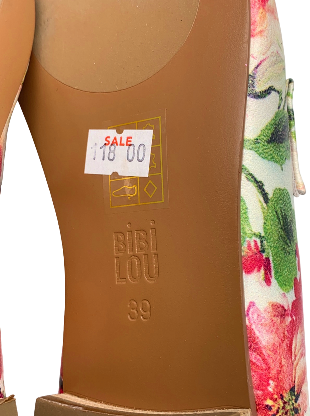 Bibi Lou Pink Floral Print Loafers UK 6 EU 39