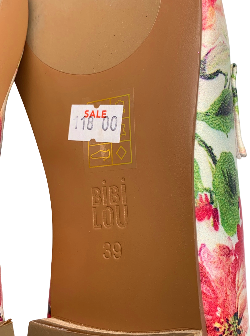 Bibi Lou Pink Floral Print Loafers UK 6 EU 39