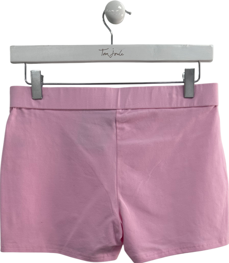 White Fox With Love Bike Shorts Baby Pink UK M