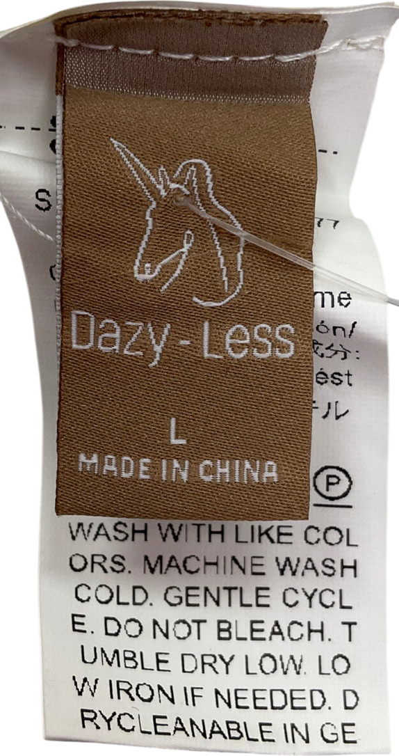 dazy White Wide Leg Trousers With Belt UK L