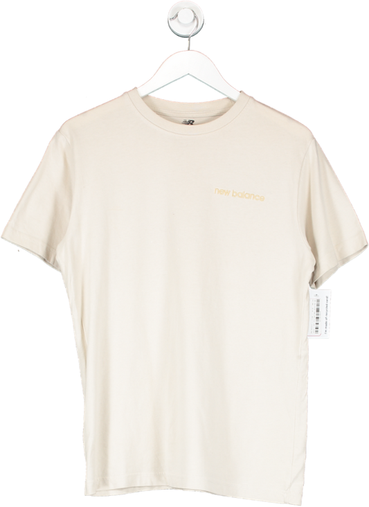 New Balance Cream Jersey Tshirt UK XS