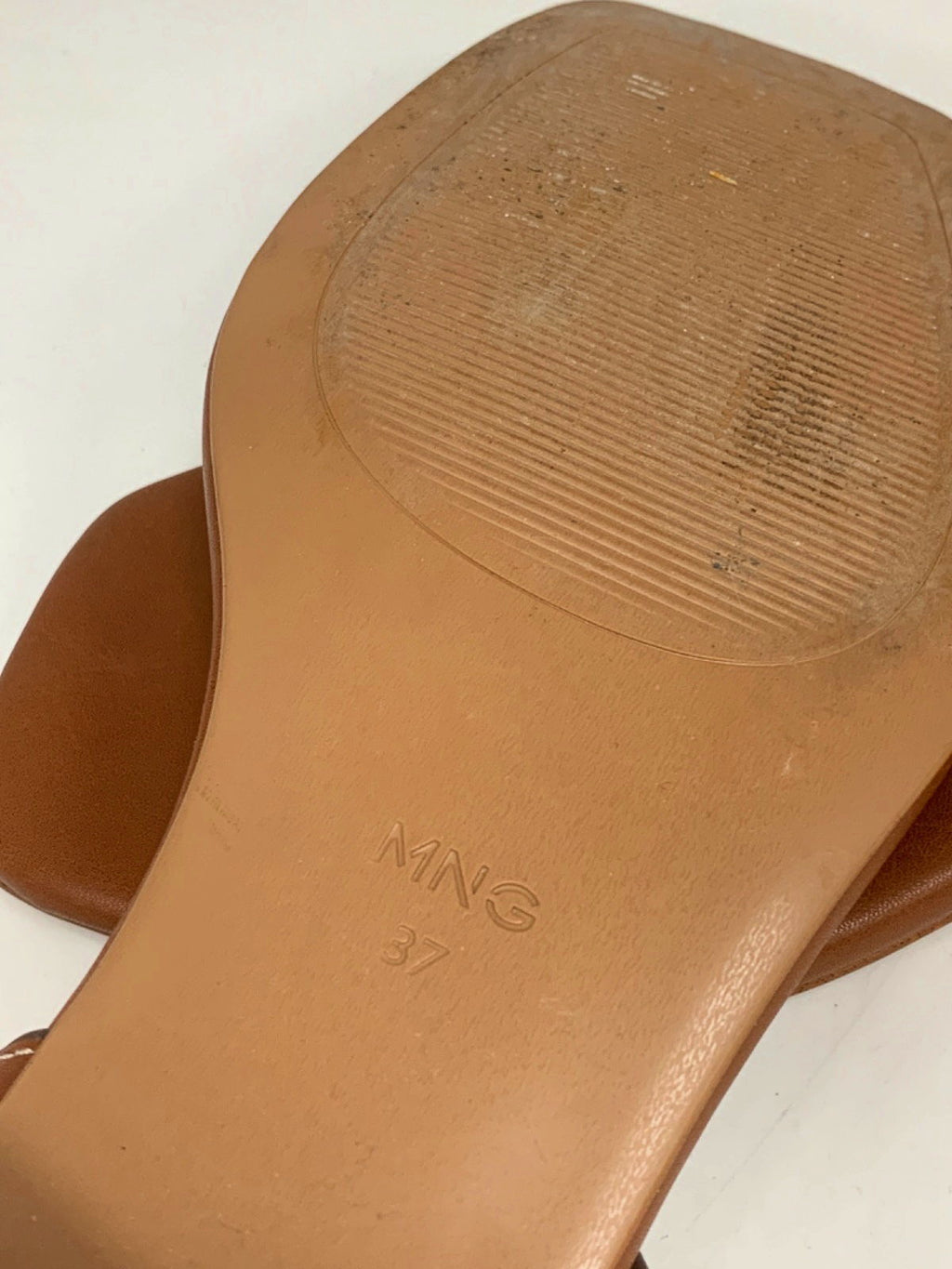 Mango Brown Leather Sandals UK 5