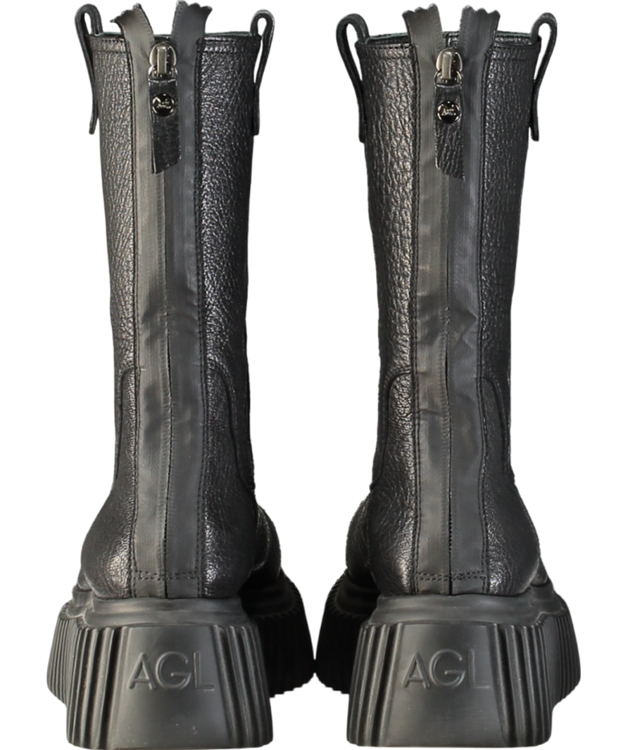 AGL Black Milagros Leather Ankle Boot UK 5 EU 38 👠