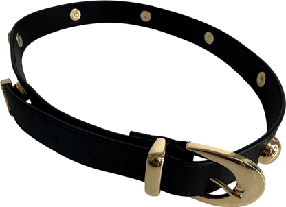 Mint Velvet Black Statement Leather Belt UK S/M