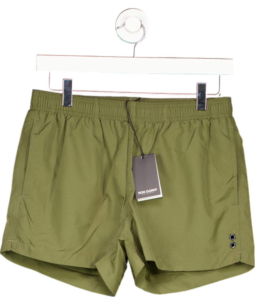 Ron Dorff Khaki Green Quick Dry Swim Shorts UK S