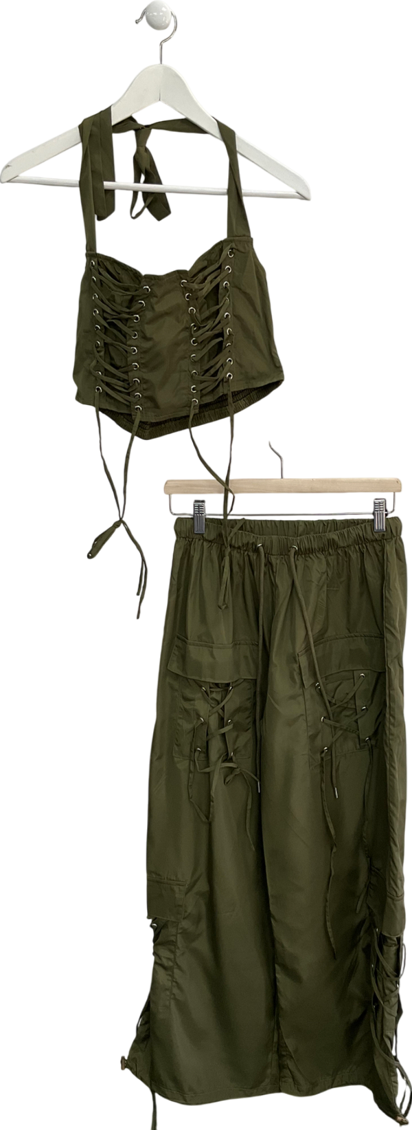 Fashion Nova Green Just Enough Of You Pant Set UK M