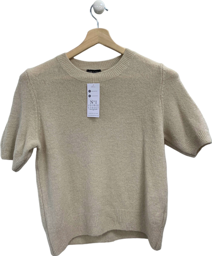 No. 1 George Street Cream Short Sleeve Jumper UK M