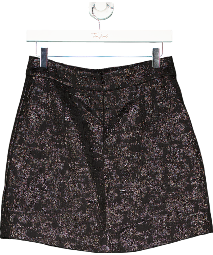 H&M Black Textured Mini Skirt UK 10