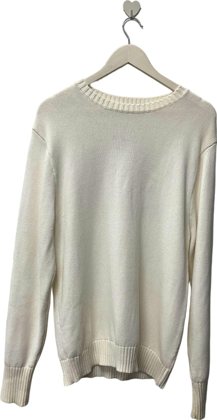 Brandy Melville White Knit Jumper One Size