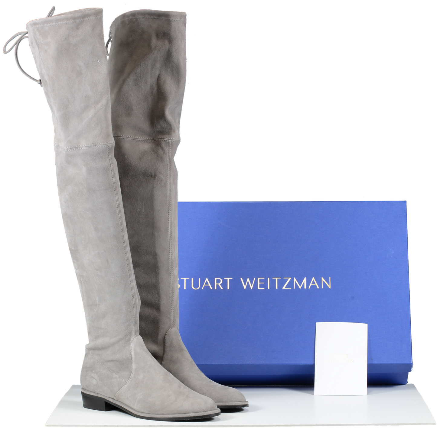 Stuart Weitzman Grey Lowland Suede Over-the-knee Boots UK 4.5 EU 37.5 👠
