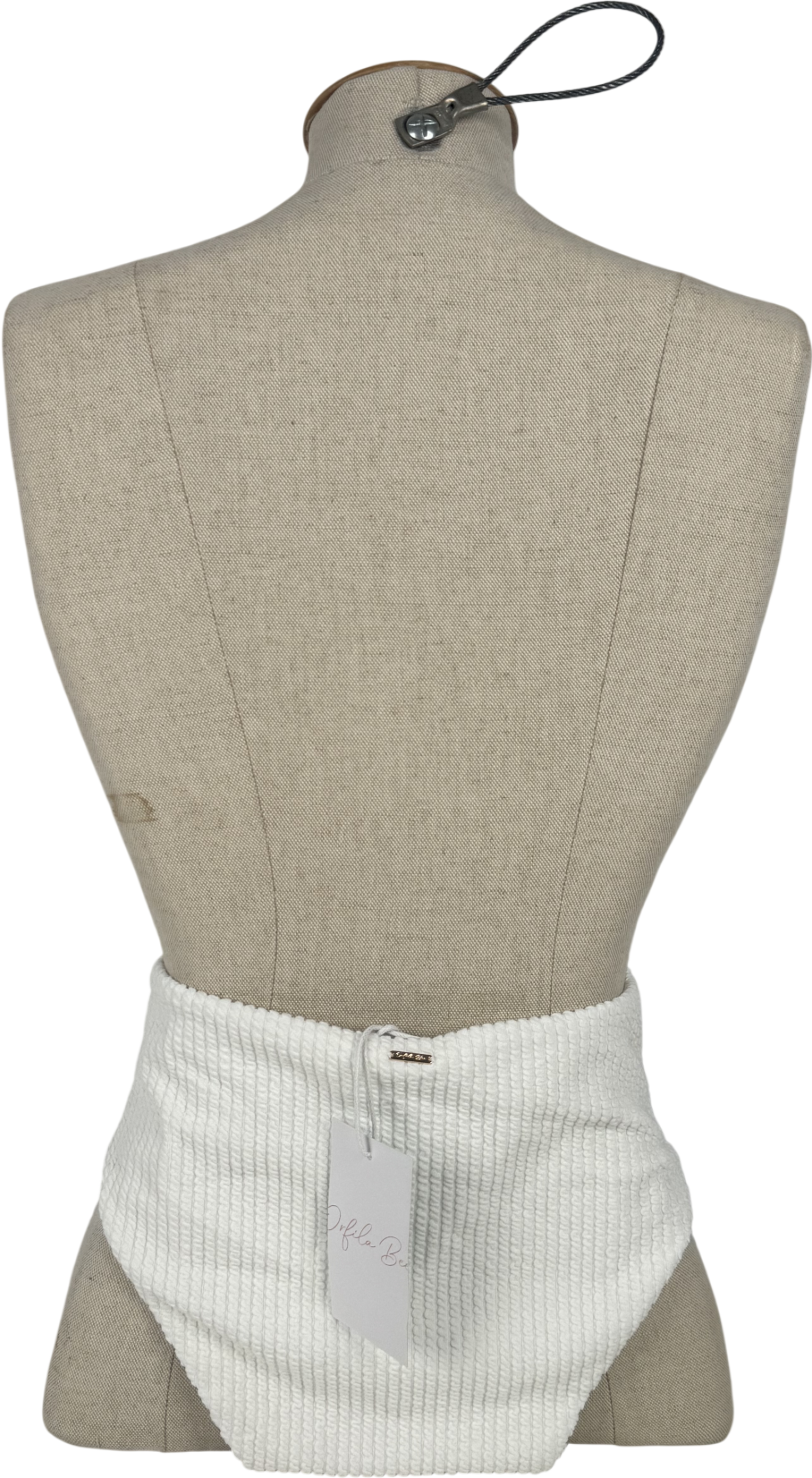 Orfilabee Estella High Waisted Bikini Bottom - Soft White UK 10