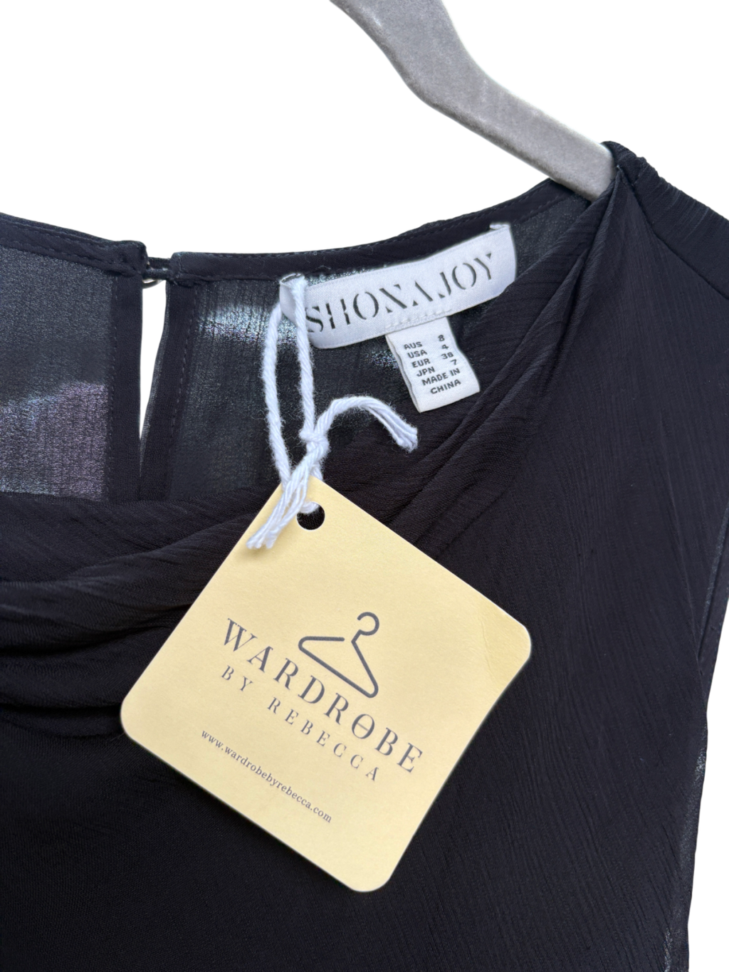 Shona Joy Black Claude Cut Out Maxi Dress UK 8